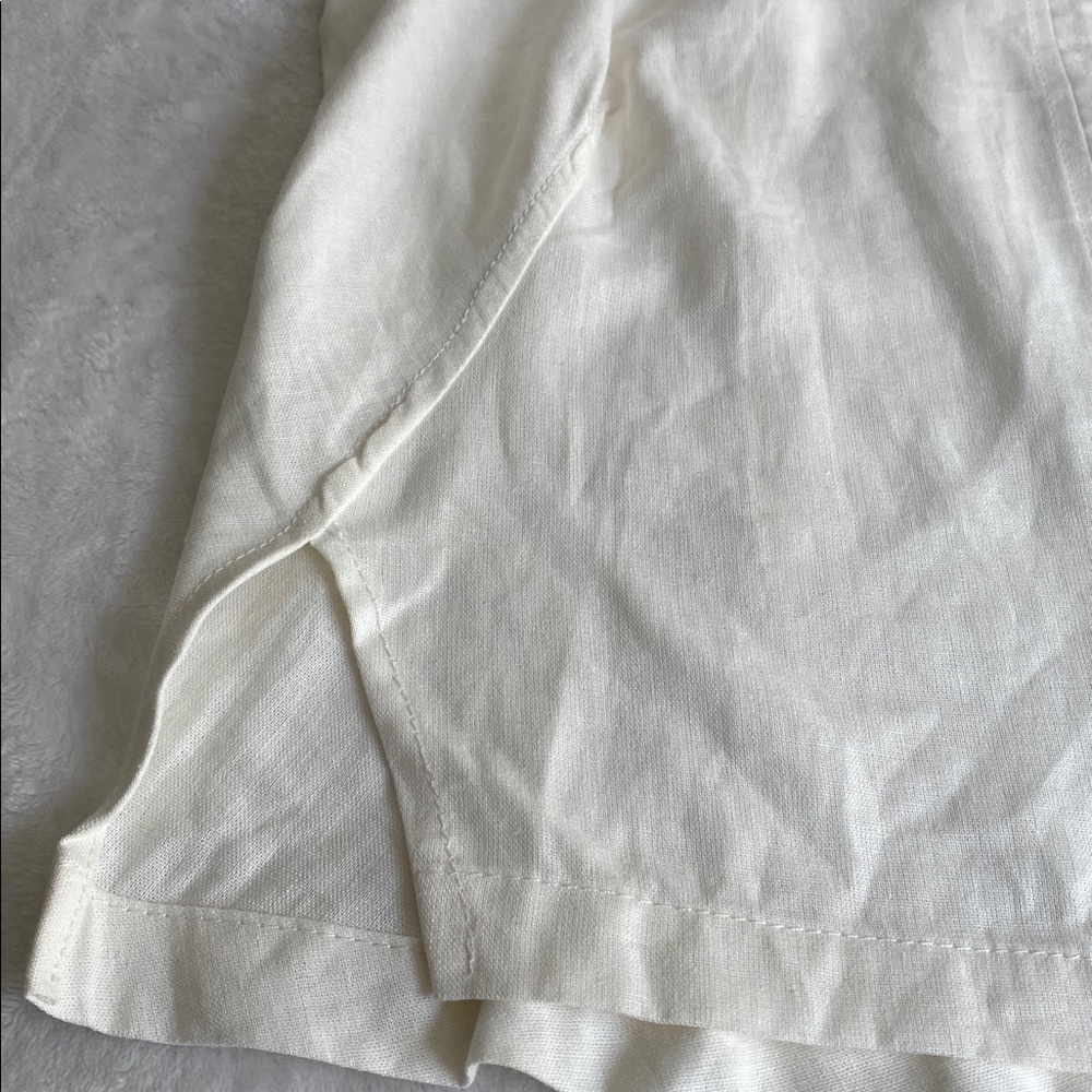 Max Studio White Linen Blend Sleeveless Tank Top - Picture 5 of 12